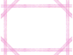 複数鉛筆線（ピンク）のフレーム飾り枠イラスト