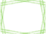 斜め複数鉛筆線（グリーン）のフレーム飾り枠イラスト