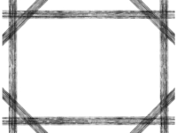複数鉛筆線（白黒）のフレーム飾り枠イラスト