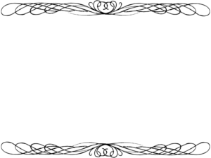 鉛筆風エレガント（白黒）フレーム飾り枠イラスト03
