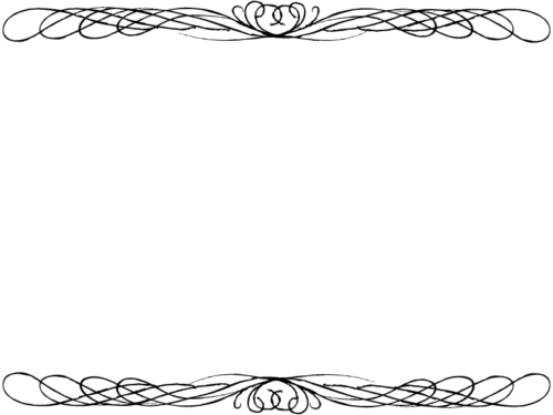 鉛筆風エレガント（白黒）フレーム飾り枠イラスト03