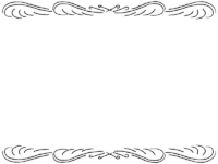 鉛筆風エレガント（白黒）フレーム飾り枠イラスト05