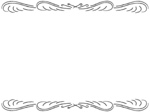鉛筆風エレガント（白黒）フレーム飾り枠イラスト05