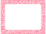 キラキラきらめき（ピンク色）四角フレーム飾り枠イラスト