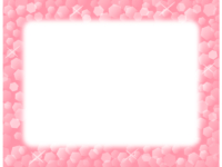 キラキラきらめき（ピンク色）四角フレーム飾り枠イラスト