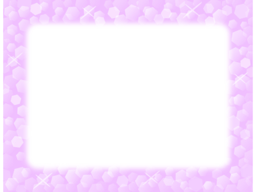 キラキラきらめき（薄紫色）四角フレーム飾り枠イラスト