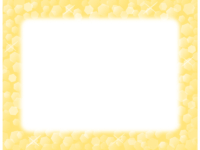 キラキラきらめき（黄色）四角フレーム飾り枠イラスト