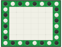オセロの盤面の四角フレーム飾り枠イラスト