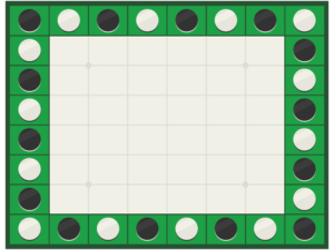 オセロの盤面の四角フレーム飾り枠イラスト