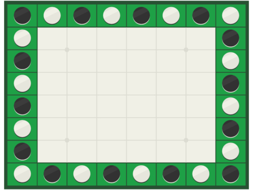 オセロの盤面の四角フレーム飾り枠イラスト