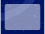 宇宙空間の紺色フレーム飾り枠イラスト