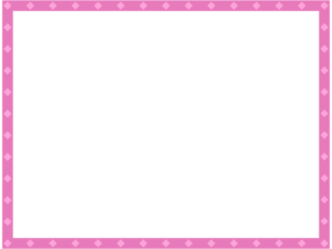 ピンクのスクエアドットの四角フレーム飾り枠イラスト