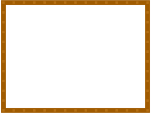 茶色のスクエアドットの四角フレーム飾り枠イラスト