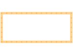 黄色のドットの横長四角フレーム飾り枠イラスト