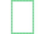 緑色のスクエアドットの縦長四角フレーム飾り枠イラスト