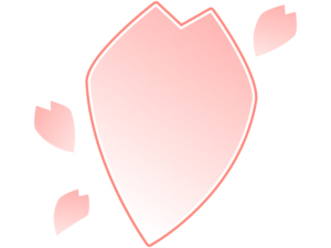桜の花びらの形のフレーム飾り枠イラスト03