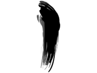 筆線の白黒縦長フレーム飾り枠イラスト