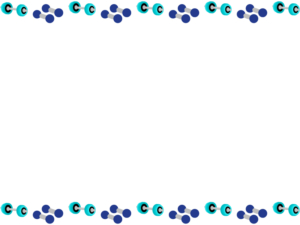 水色のダンベルと紺色の鉄アレイの上下フレーム飾り枠イラスト