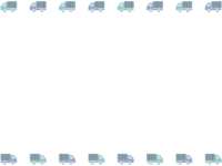 トラック（寒色）の上下フレーム飾り枠イラスト