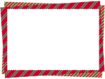 赤緑の斜め線柄を重ねたクリスマスフレーム飾り枠イラスト
