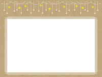 星の飾りのクラフト紙のフレーム飾り枠イラスト