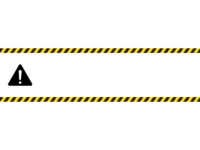 注意・警戒の横長上下フレーム飾り枠イラスト