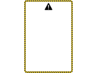 注意・警戒の縦長フレーム飾り枠イラスト